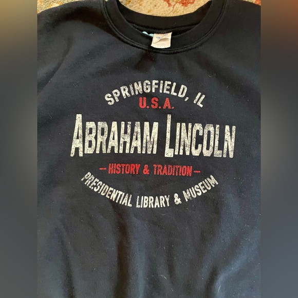 Vintage Abraham Lincoln Library & Museum Sweatshirt, Springfield Illinois EUC - Picture 2 of 7